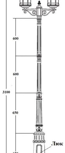 Наземный фонарь Oasis_Light BARSELONA 81210A/E7 Bl