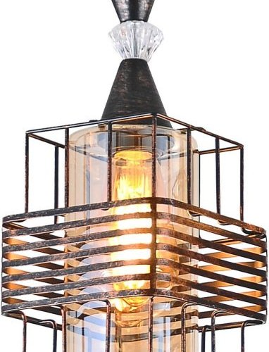 Подвесной светильник Reluce 03128-0.9-01 BK+Patina Gold