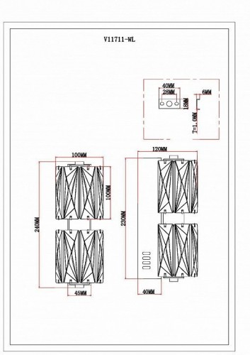 Бра Moderli Prismique V11711-WL