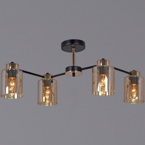 Потолочная люстра Reluce 01606-0.3-04 BK+FGD Потолочная люстра Reluce 01606-0.3-04 BK+FGD