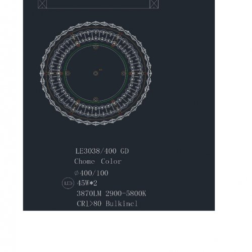 Потолочный светильник Janette LE3038/400 GD