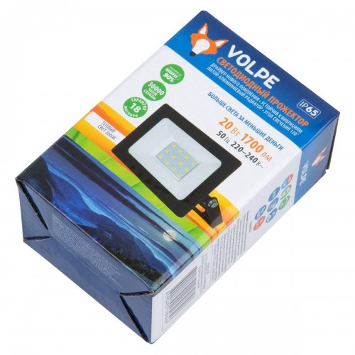 Прожектор светодиодный Volpe ULF-Q517 20W/3000K IP65 220-240V Black UL-00011633 Прожектор светодиодный Volpe ULF-Q517 20W/3000K IP65 220-240V Black UL-00011633