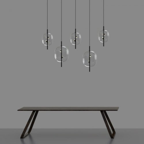 Подвесной светильник 10018P 10018P/1 black/clear Подвесной светильник 10018P 10018P/1 black/clear