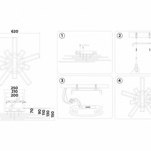 Потолочная люстра Ambrella light Acrylica Original FA8906