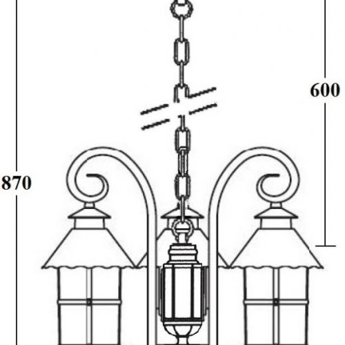 Уличный светильник подвесной CAIOR 1 81570/3/18 Bl