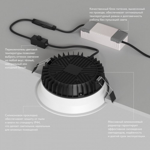 Точечный светильник Denkirs Trim DK2451-WH