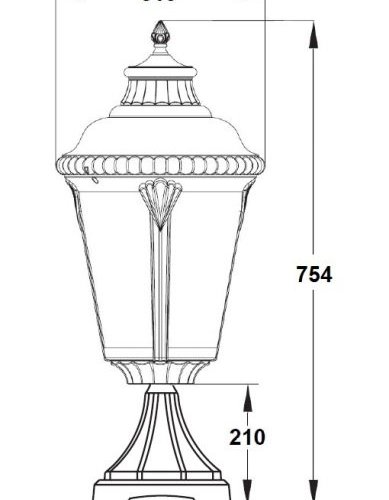 Наземный фонарь MUNICH 2М 79754M SB3L Bl