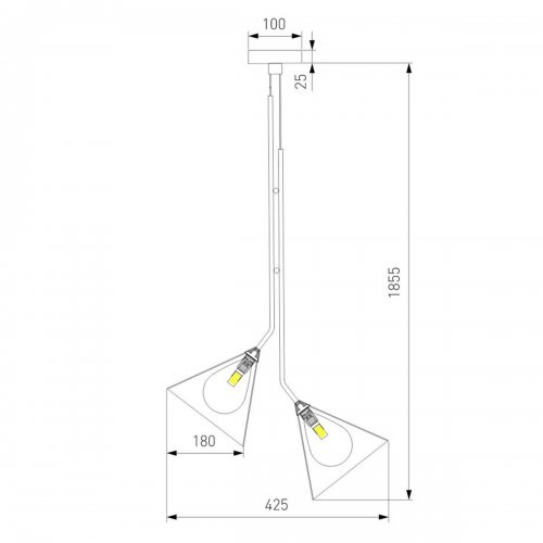 Подвесной светильник Eurosvet Enigma 70161/3 черный Подвесной светильник Eurosvet Enigma 70161/3 черный