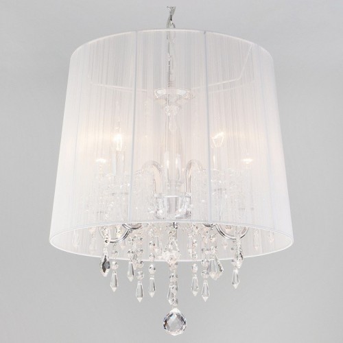 Подвесная люстра Eurosvet 2045 2045/5 хром/белый Подвесная люстра Eurosvet 2045 2045/5 хром/белый