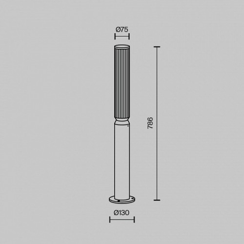 Наземный высокий светильник Maytoni Lit O593FL-L12BR3K