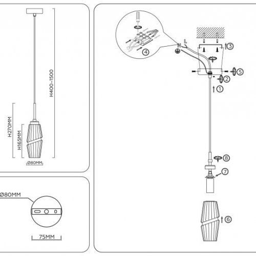 Подвесной светильник Ambrella light High Light LH55208
