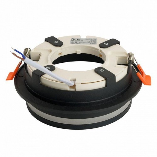 Светильник встраиваемый Feron DL702 LUNA потолочный GX70 черный круг 51098