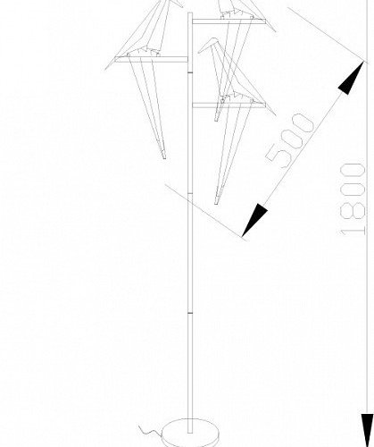 Торшер Moderli Birds V3075-3FL
