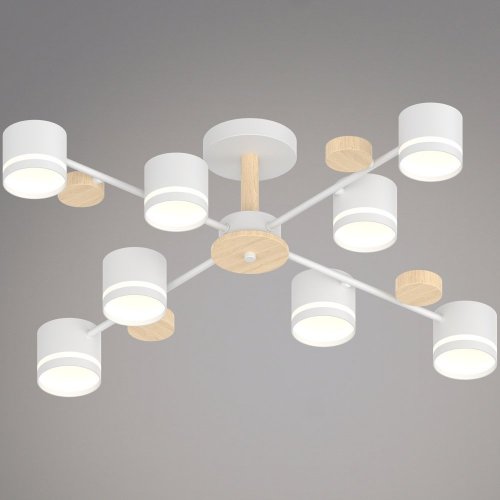 Потолочная люстра  68730-0.3-08 GX53 WH+WOOD