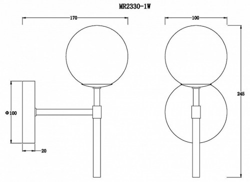 Бра MyFar Robert MR2330-1W