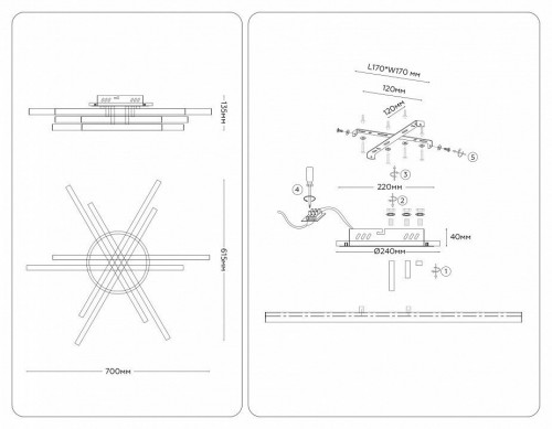 Потолочная люстра Comfort FL6271