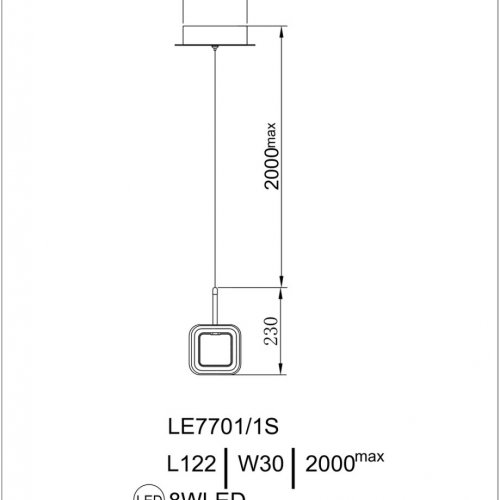 Подвесной светильник Theona LE7701/1S Gold