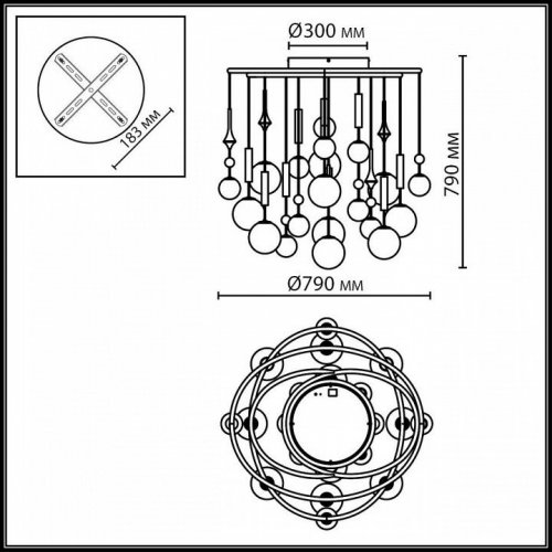 Потолочная люстра Odeon Light Callisto 5457/21C