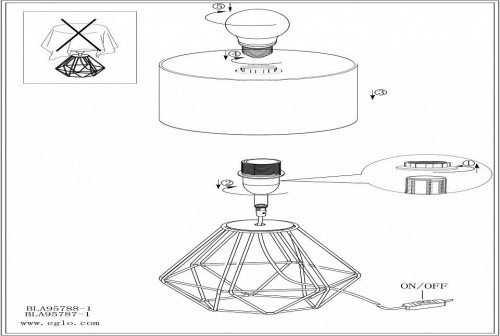 Настольная лампа Eglo Carlton 2 95787