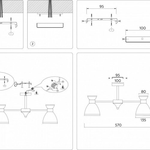 Потолочная люстра Ambrella light Traditional TR3179