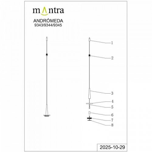 Подвесной светильник Mantra Andromeda 9345