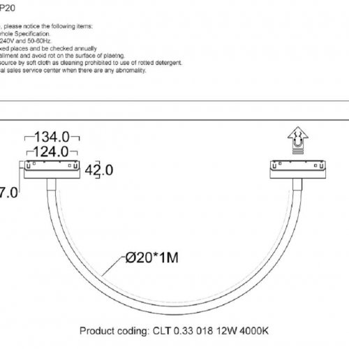 Трековый светодиодный светильник для магнитного шинопровода Crystal Lux Space CLT 0.33 018 12W BL 4000K