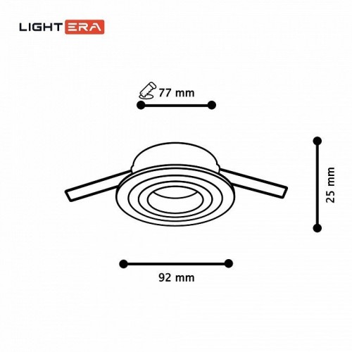 Встраиваемый светильник LIGHTERA МУН LE204RL-1B