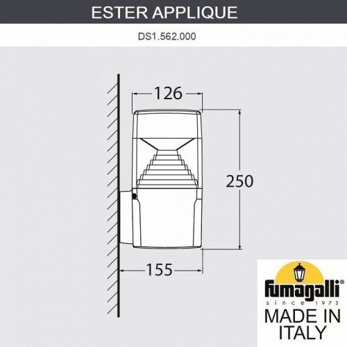 Настенный светильник уличный Fumagalli Ester DS1.562.000.LXD1L