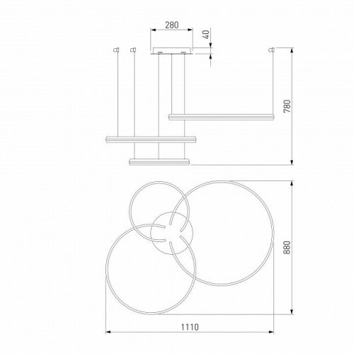 Подвесной светильник Eurosvet Gap 90180/3 золото 160W
