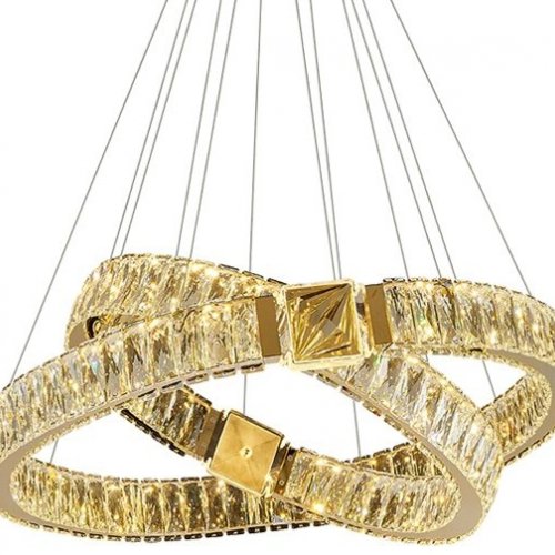 Подвесная люстра DeLight Collection D8010 D8010P/2R/D600+400 gold