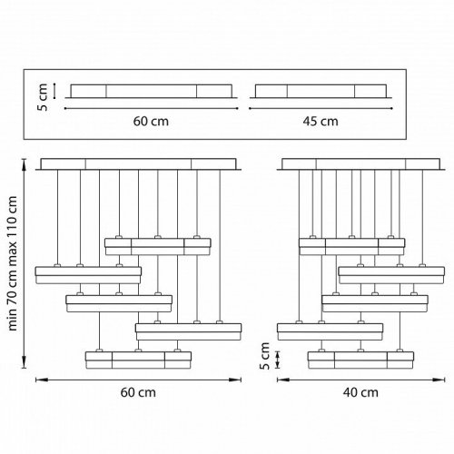 Подвесная светодиодная люстра Lightstar Unitario 763439