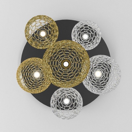 Подвесной светильник Eurosvet Ruche 90352/6 золото/хром Подвесной светильник Eurosvet Ruche 90352/6 золото/хром