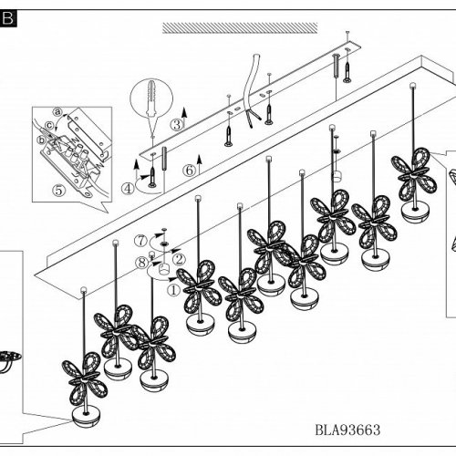 Подвесная люстра Eglo Pianopoli 93663 Подвесная люстра Eglo Pianopoli 93663