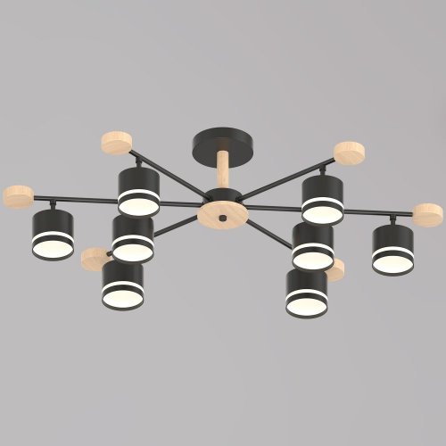 Потолочная люстра Reluce 78730-0.3-08 GX53 BK+WOOD