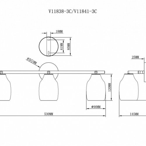 Спот Adalina V11841-3C Спот Adalina V11841-3C