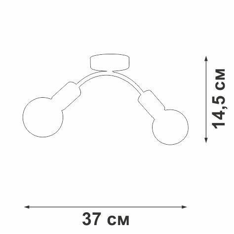 Потолочная люстра Vitaluce V4989-1/2PL