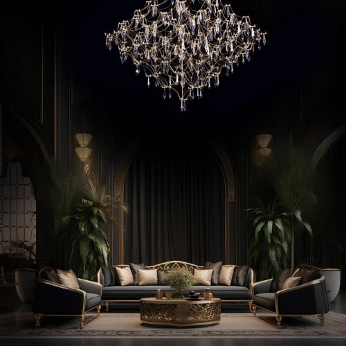 Подвесная люстра Loft IT Mira 10259/1200 Gold Asfour