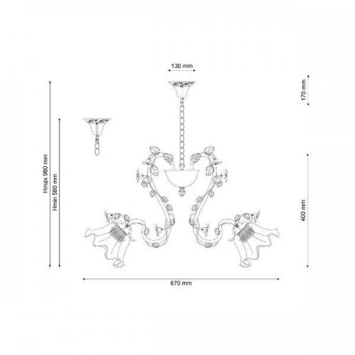 Подвесная люстра Lucia Tucci Fiori Di Rose 111.5 Подвесная люстра Lucia Tucci Fiori Di Rose 111.5