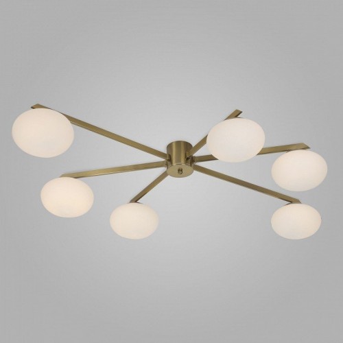 Потолочная люстра Eurosvet Opaline 70220/6 латунь Потолочная люстра Eurosvet Opaline 70220/6 латунь