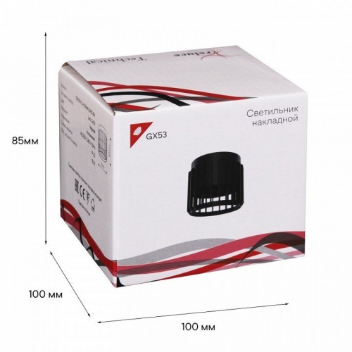 Накладной светильник Reluce Technical 53018 53018-9.5-001MN GX53 BK Накладной светильник Reluce Technical 53018 53018-9.5-001MN GX53 BK