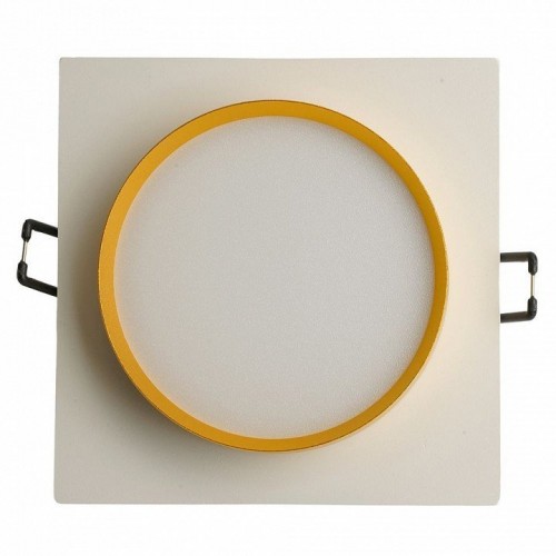 Светильник встраиваемый Feron DL506 потолочный GX53 белый + золото квадрат 51362