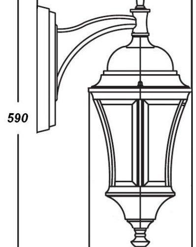 Настенный фонарь Oasis Light уличный ASTORIA 1 L 91302L cover Gb
