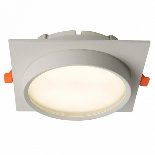 Светильник встраиваемый Feron DL705 потолочный GX70 белый квадрат IP44 51107