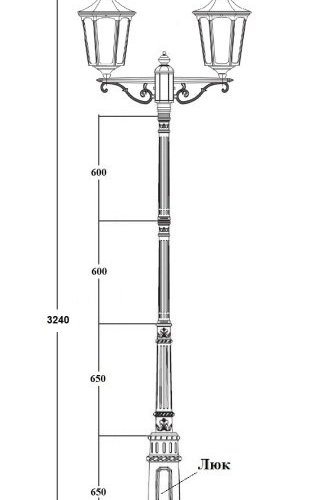Наземный фонарь ALBORG L 79710LA/Е7 02C Bl