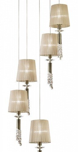 Подвесная люстра Mantra Tiffany Antique Brass 3877 Подвесная люстра Mantra Tiffany Antique Brass 3877