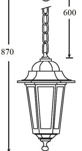 Уличный светильник подвесной PETERSBURG EM 79805EM Bl