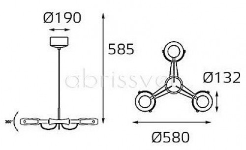 Подвесная светодиодная люстра Italline SLD 075P3 white