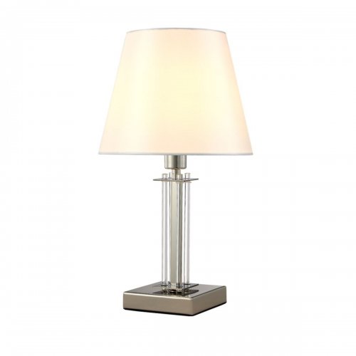 Настольная лампа Crystal Lux Nicolas LG1 Nickel/White