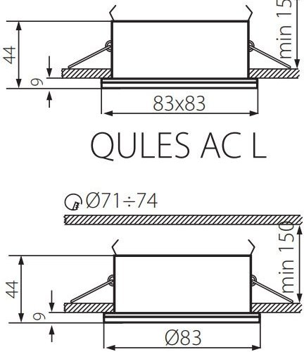 Точечные светильники Kanlux QULES AC L-W 26300