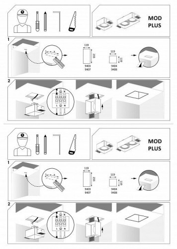 Встраиваемый светильник Nowodvorski Mod Plus 9407